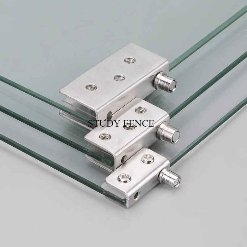 Glass Door Hinge - Set di 2 Cerniere in Acciaio